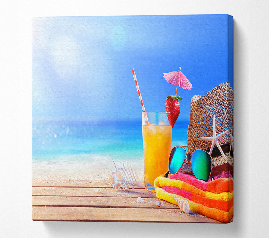  A Canvas Print of Relax by the beach Canvas Art