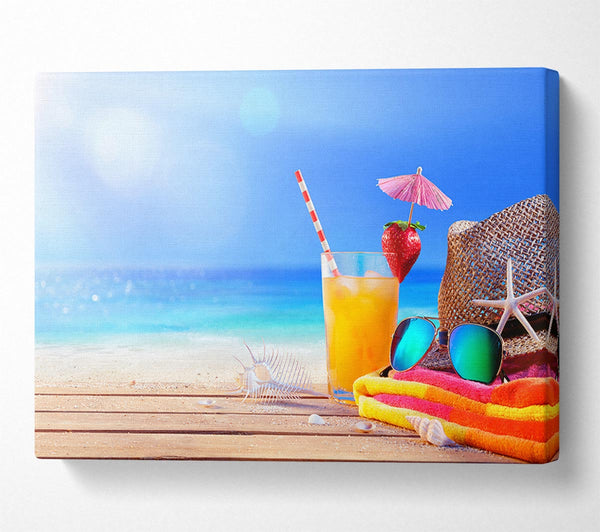  A Canvas Print of Relax by the beach Canvas Art