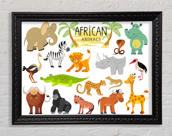 African animals cartoon