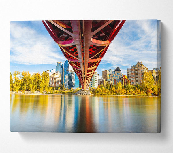  A Canvas Print of Bridge over the water city view Canvas Print