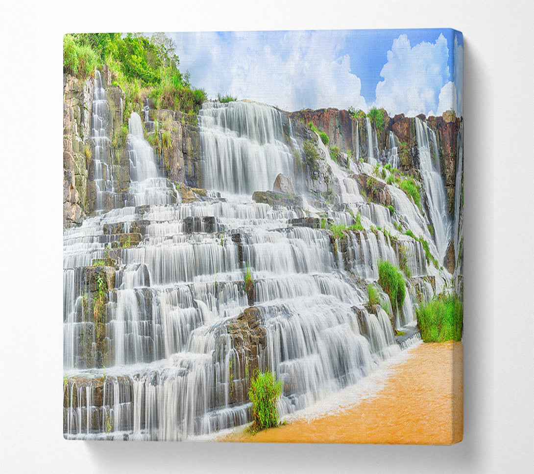  A Canvas Print of waterfall madness river Canvas Art
