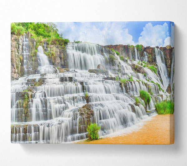  A Canvas Print of waterfall madness river Canvas Art