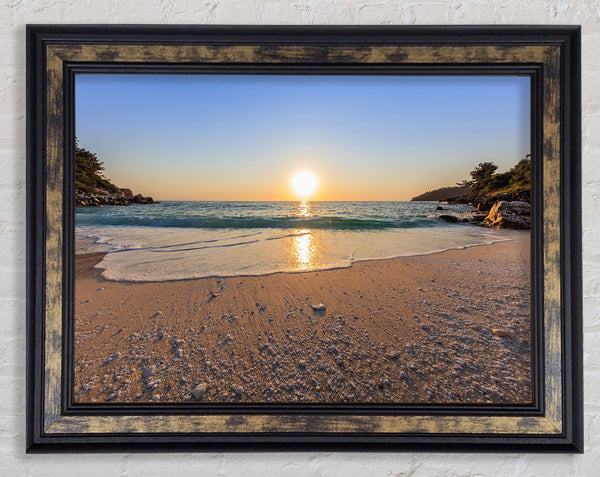 Sunrise on the cove Framed Print