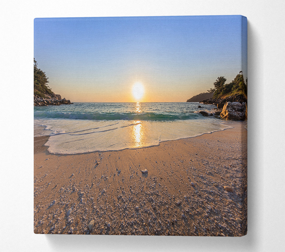  A Canvas Print of Sunrise on the cove Canvas Wall Art