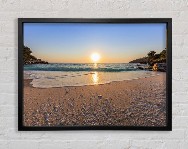 Sunrise on the cove Framed Print