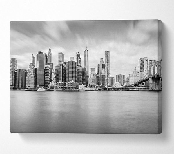  A Canvas Print of Grey cityscape views soft Canvas Art