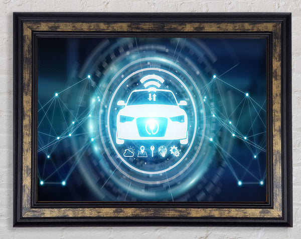Electric car charge Framed Print