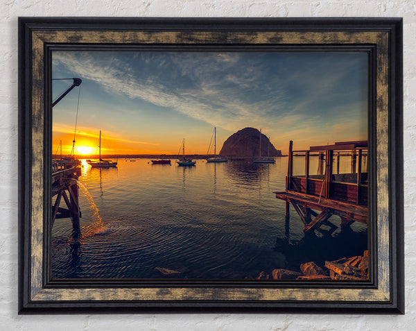 Relaxing on the jeti Framed Print