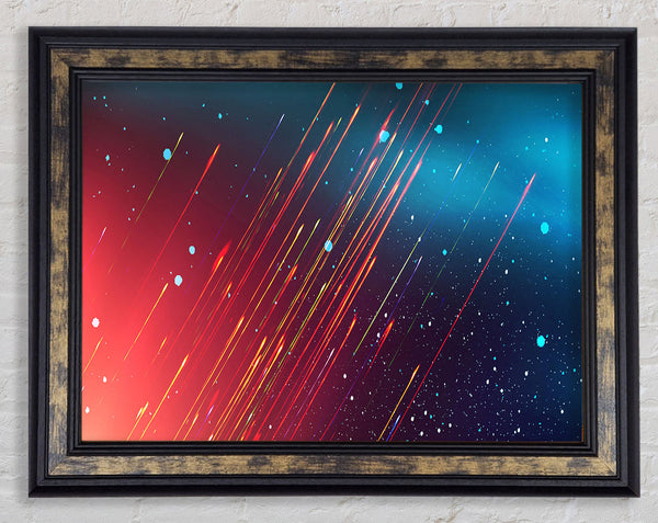 Lightbeam through the blues Framed Print