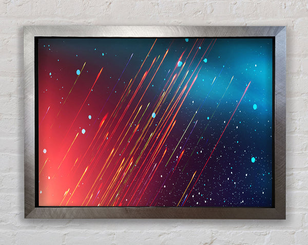 Lightbeam through the blues Framed Print