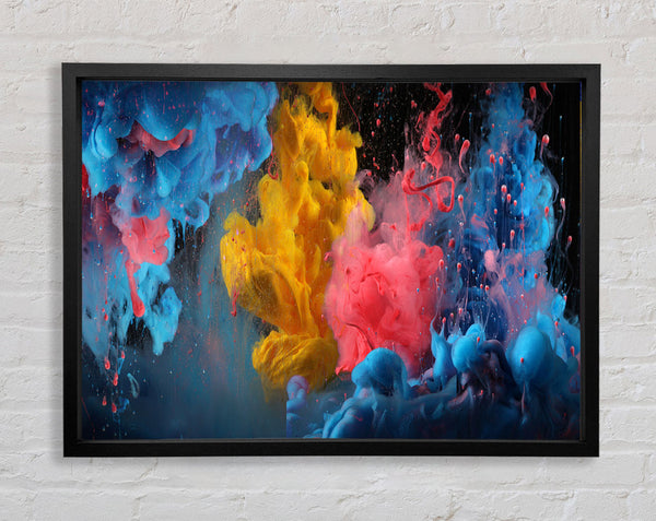 Paint Cloud In Water Framed Print
