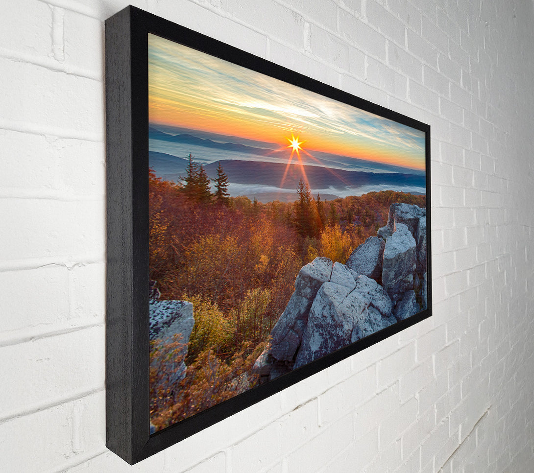  A Canvas Print of Star sun horizon Canvas Print