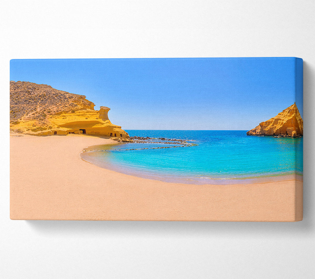  A Canvas Print of Beach cove blue seas Canvas Wall Art
