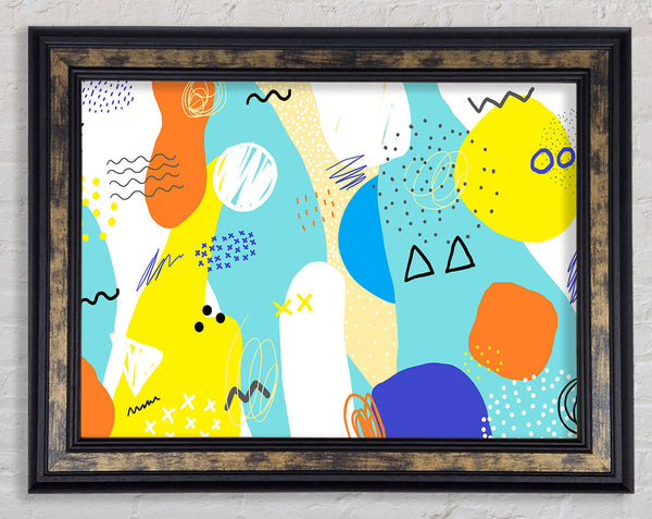 Modern contemporary illustration Framed Print