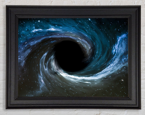 Vortex in space black hole Framed Print