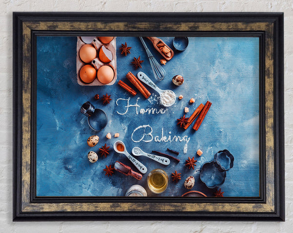 Home baking in flour Framed Print