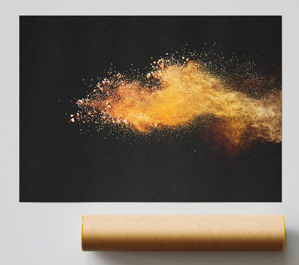 Orange Powder Airborn Poster