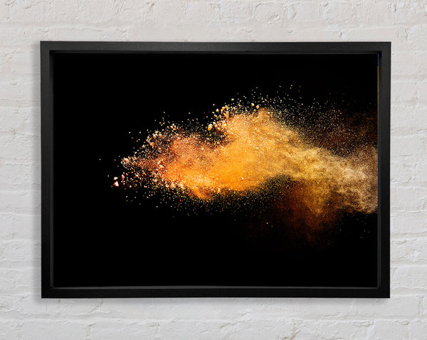 Orange powder airborn Framed Print