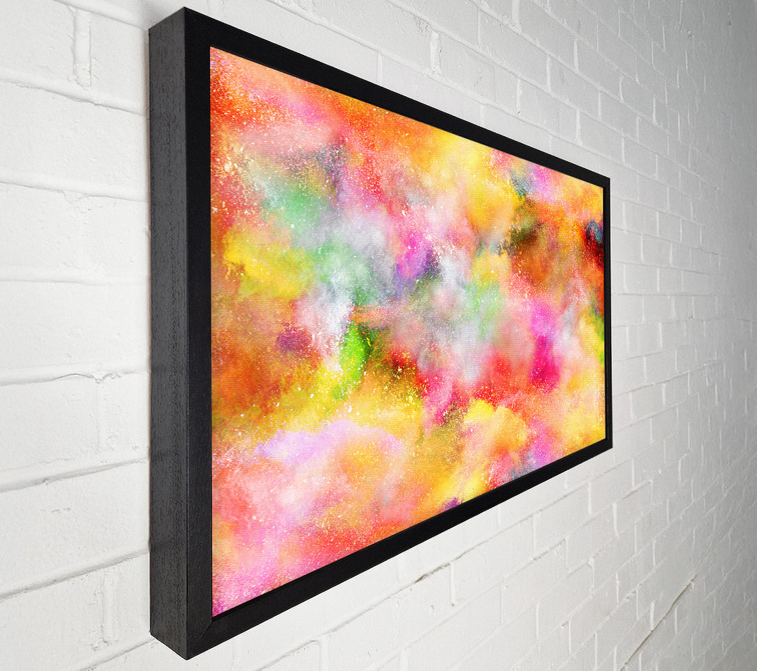  A Canvas Print of Clouds of rainbow powder Canvas Print