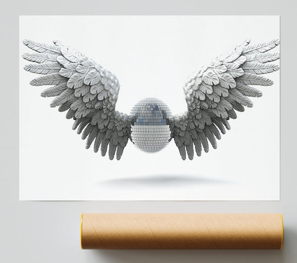 Disco Ball Wings Print
