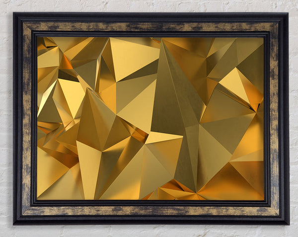 Gold Triangles closeup Framed Print