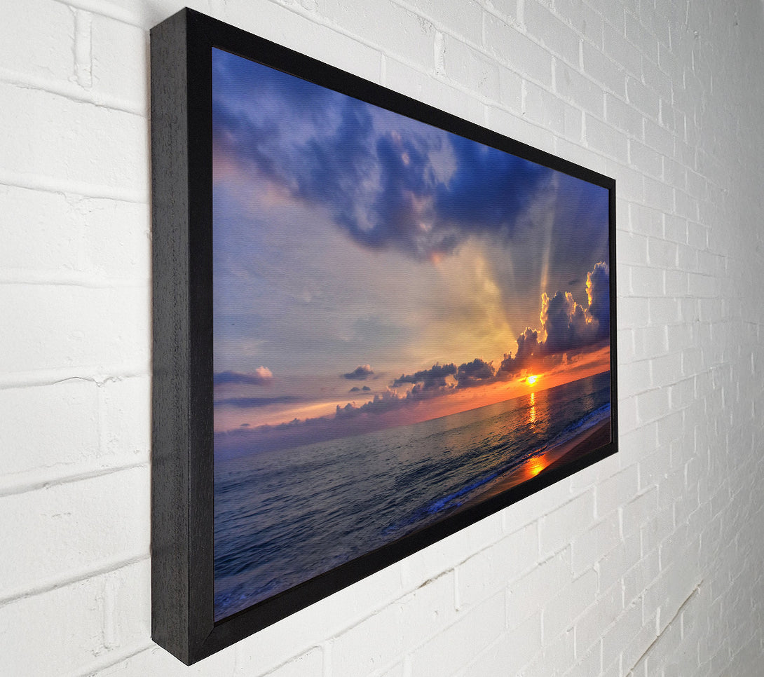  A Canvas Print of British sunset of the coast of frinton Canvas Art