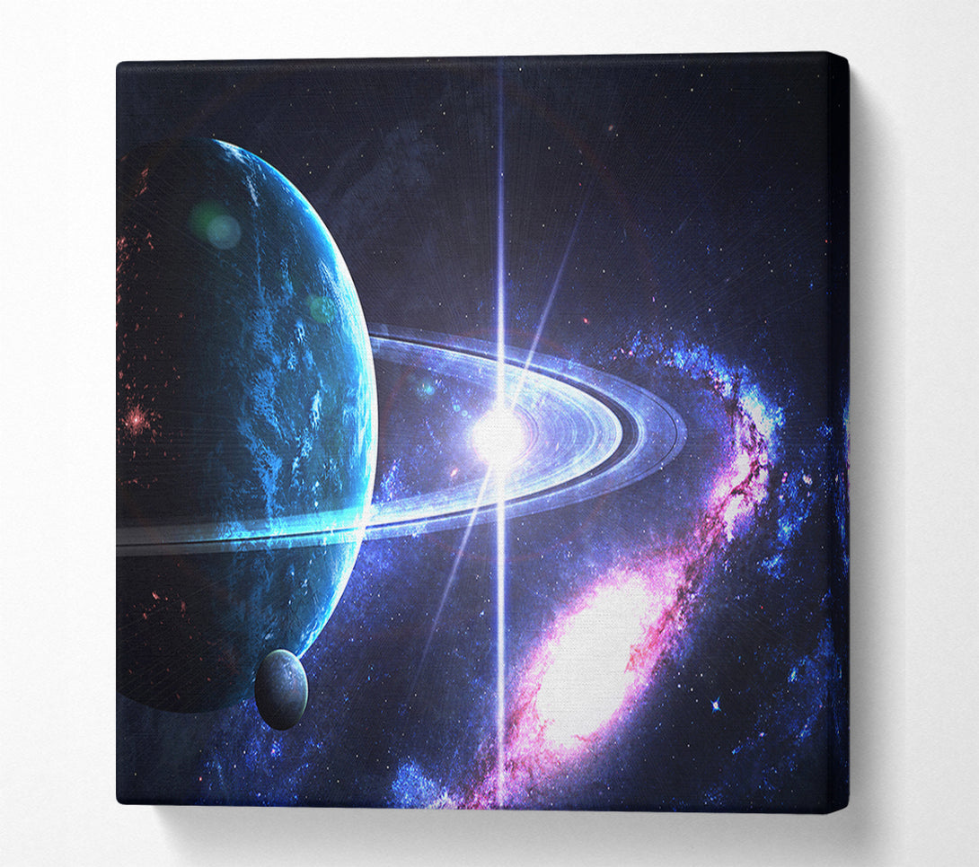  A Canvas Print of Planet rings in space Canvas Wall Art