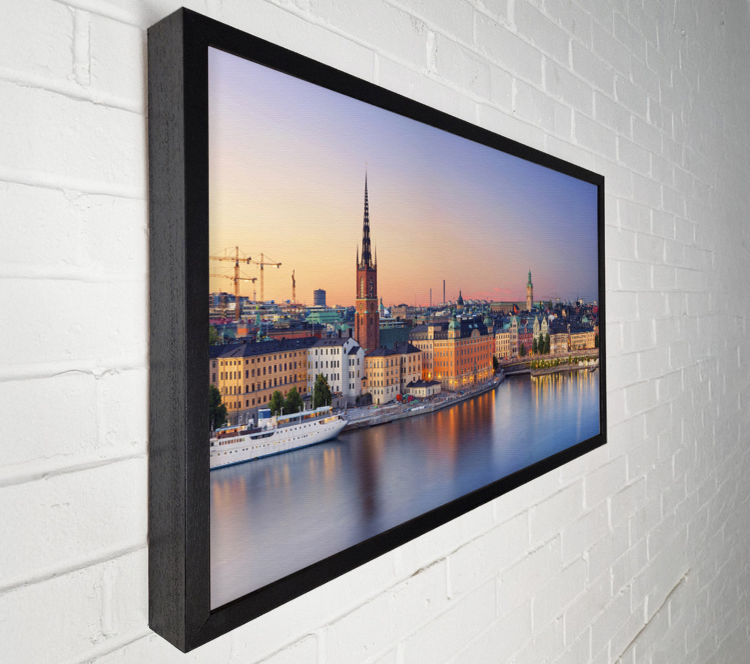  A Canvas Print of Stockholm city on the waterfront Canvas Art