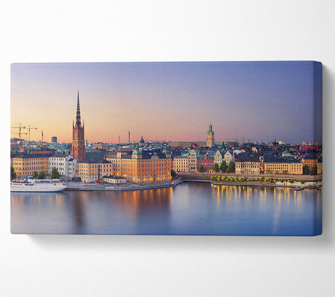 A Canvas Print of Stockholm city on the waterfront Canvas Art