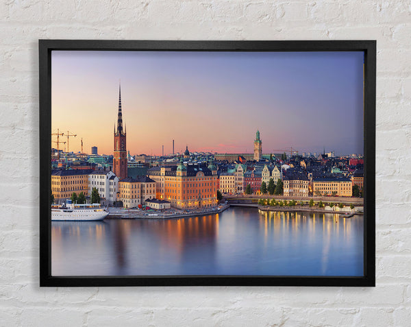 Stockholmer Stadtkern am Wasser