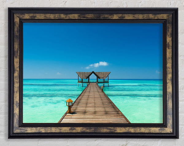 The bridge to the sea Framed Print