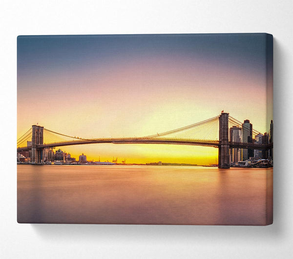  A Canvas Print of NYC Bridge on the sunrise Canvas Print