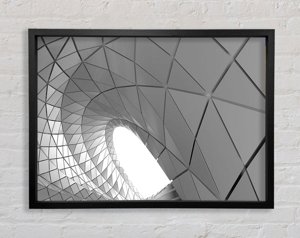 Wirbel aus geometrischen Formen auf dem Gebäude