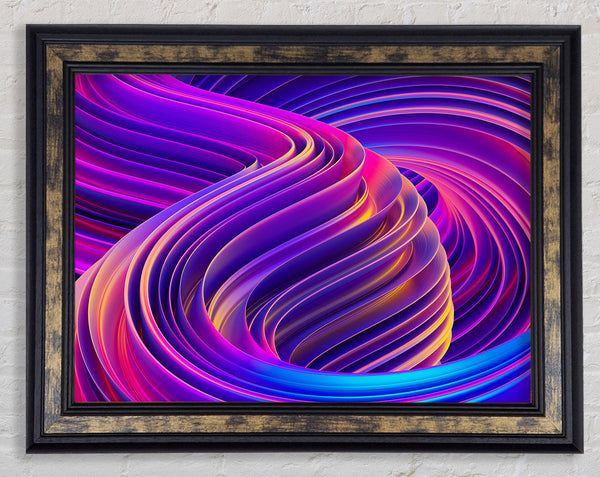 Purple and blue swirl Framed Print
