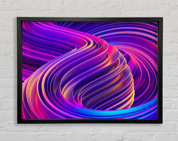 Purple and blue swirl Framed Print