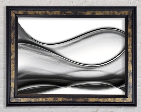 Grey swirls Framed Print