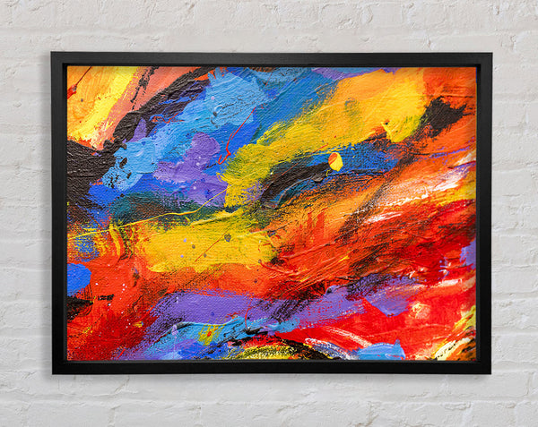 Oil painting Colour Splash Framed Print