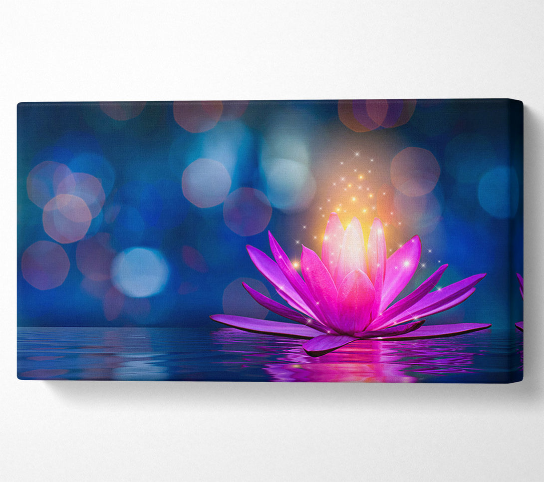  A Canvas Print of Spores of light from a lilly Canvas Wall Art