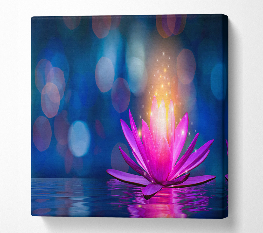  A Canvas Print of Spores of light from a lilly Canvas Wall Art