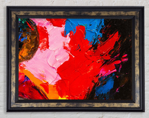 splashes of acrylic paint Framed Print