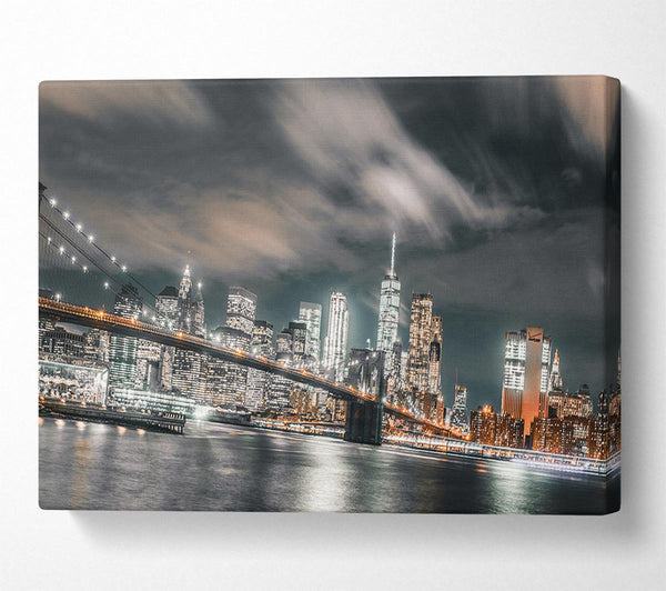  A Canvas Print of Light on the bridge in New York Canvas Art