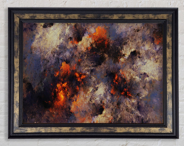 Volcanic ash colour splash Framed Print