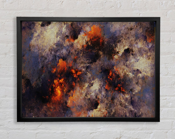 Volcanic ash colour splash Framed Print