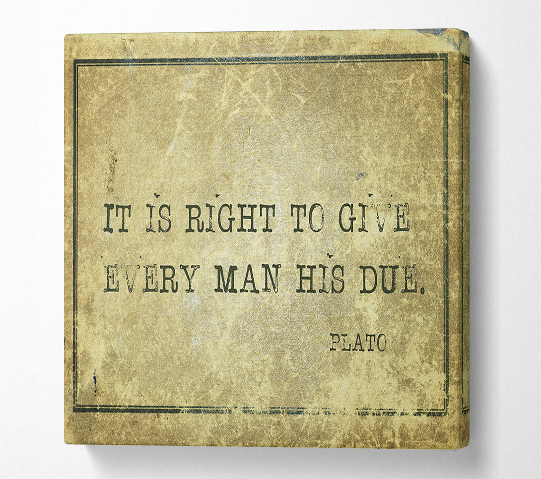  A Canvas Print of Plato quote Canvas Wall Art