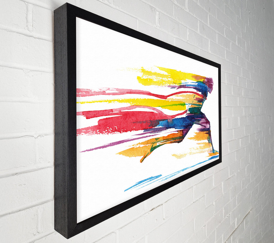  A Canvas Print of Running Water Colour Canvas Art