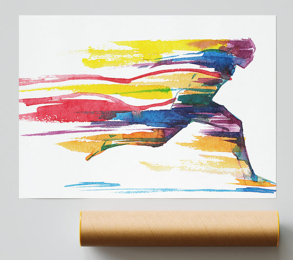 Running Water Colour Print
