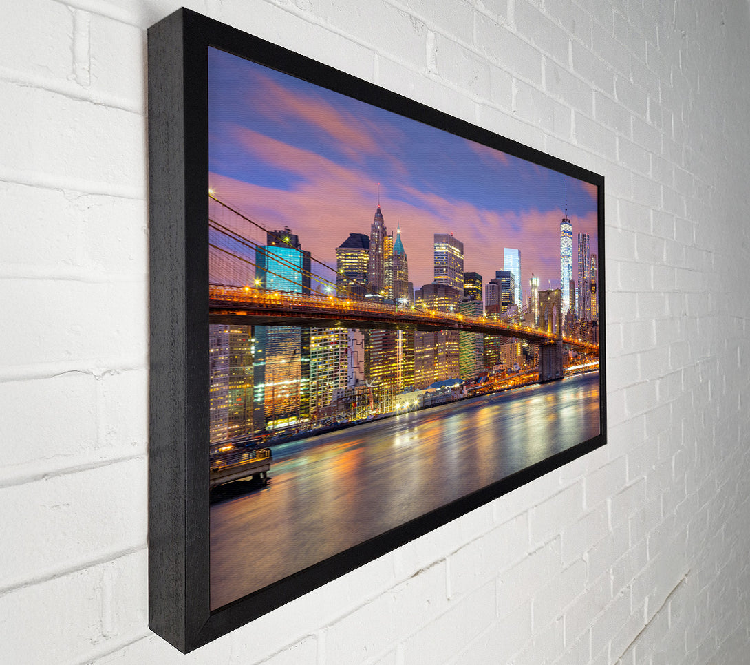  A Canvas Print of Light on a NYC bridge Canvas Wall Art