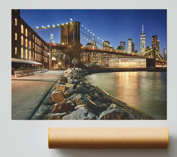 Close And Personal Nyc Bridge Poster