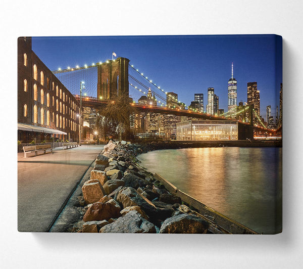  A Canvas Print of Close and personal NYC Bridge Canvas Wall Art