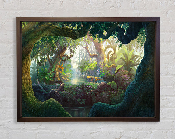 Digital Art jungle Framed Print